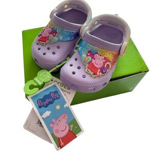 CROCS Peppa Pig Lavender Clogs New